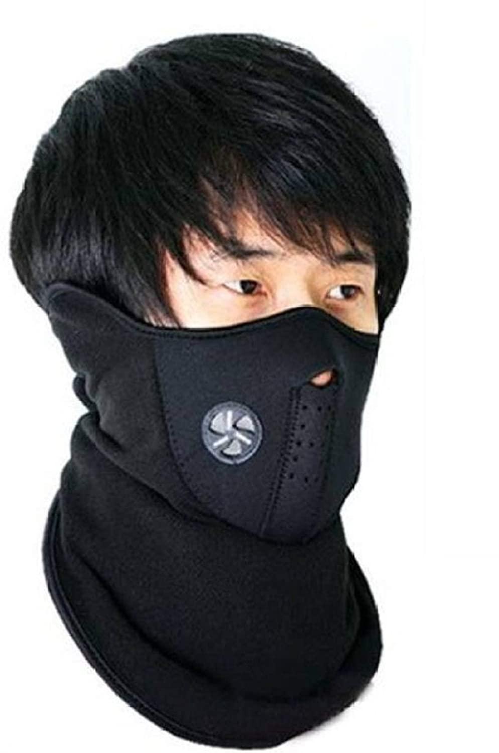 PW|Men Soft Neoprance Fabric Reusable Motorcycle Riding Face Cover Skin protection Balaclava Mask for Bikers UV Anti Dust Neck gaiter For Sports outdoor activity Pack of 1 Neoprance Mask