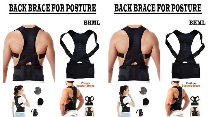 PW | Posture (Back Support For Lower and Upper Back Brace Support and Pain Relief belt)