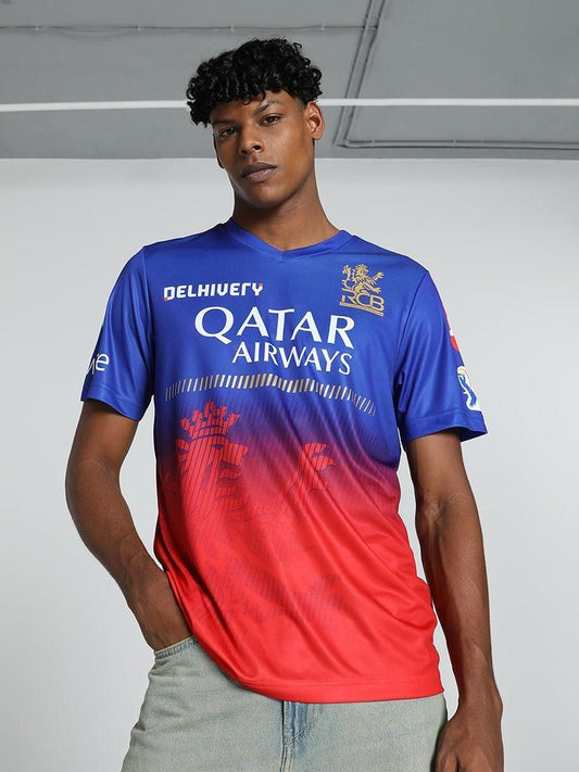PW|IPL|RCB| Men's  Graphic Print Dry Fit Soft Fabric 180GSM T-Shirt