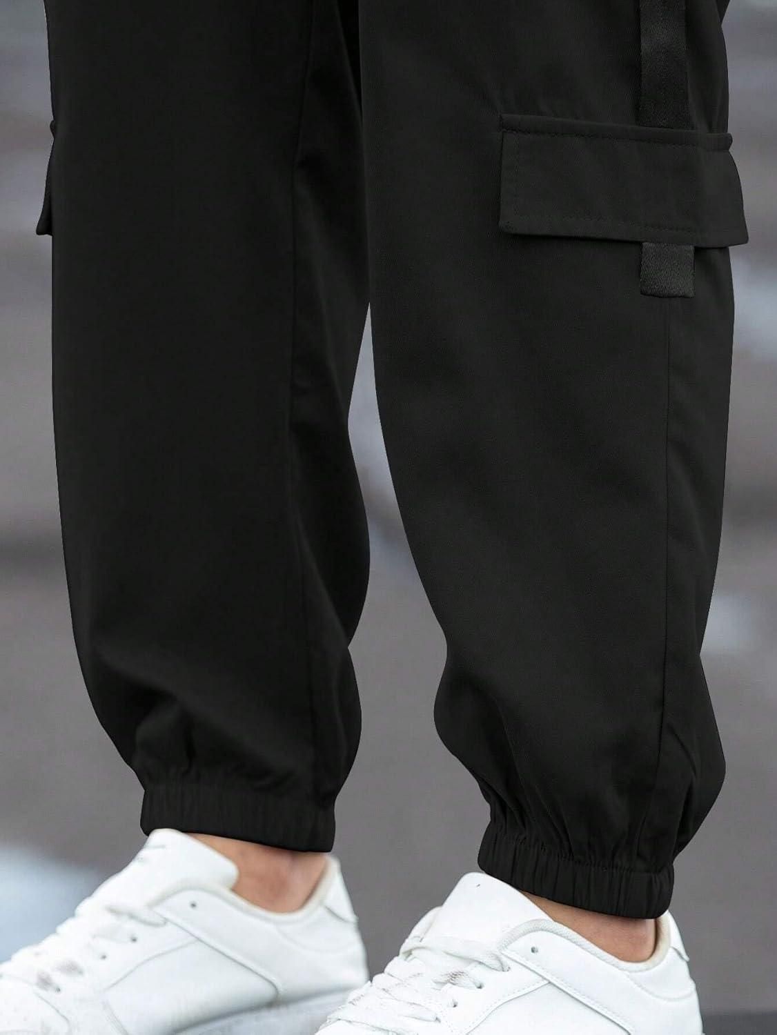 PW | Men's Solid Cargo Pant Black