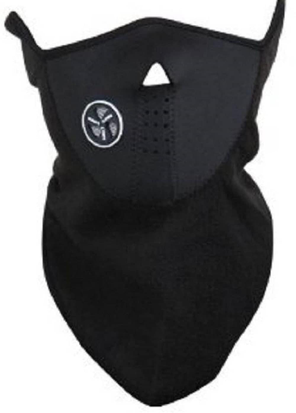 PW|Men Soft Neoprance Fabric Reusable Motorcycle Riding Face Cover Skin protection Balaclava Mask for Bikers UV Anti Dust Neck gaiter For Sports outdoor activity Pack of 1 Neoprance Mask