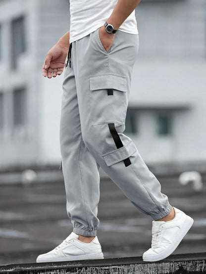 PW | Men's Solid Cargo Pant Grey