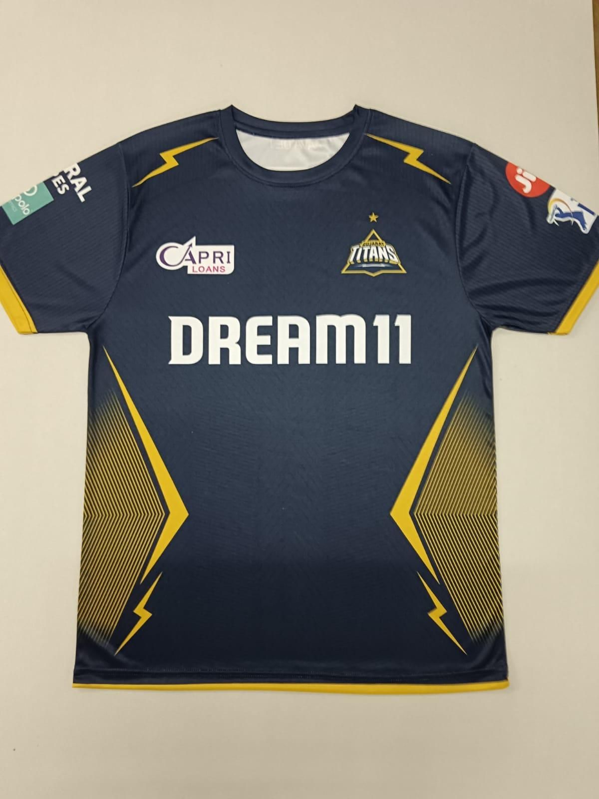 PW|IPL| GUJRAT|Men's  Graphic Print Dry Fit Soft Fabric 180GSM T-Shirt