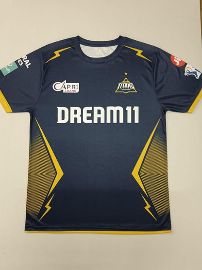 PW|IPL| GUJRAT|Men's  Graphic Print Dry Fit Soft Fabric 180GSM T-Shirt