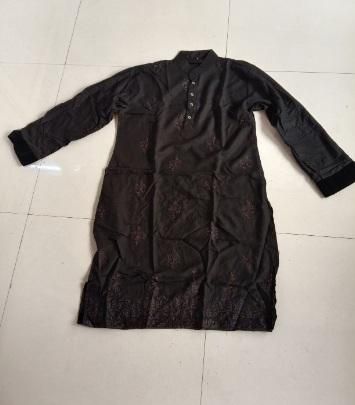 Fashionable Embroidered Brown Kurta - Virat Kohli's