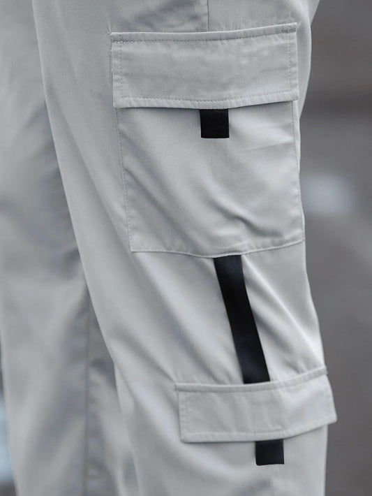 PW| Men's Solid  Cargo Pant Grey